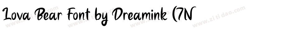 Lova Bear Font by Dreamink (7NTypes)字体转换